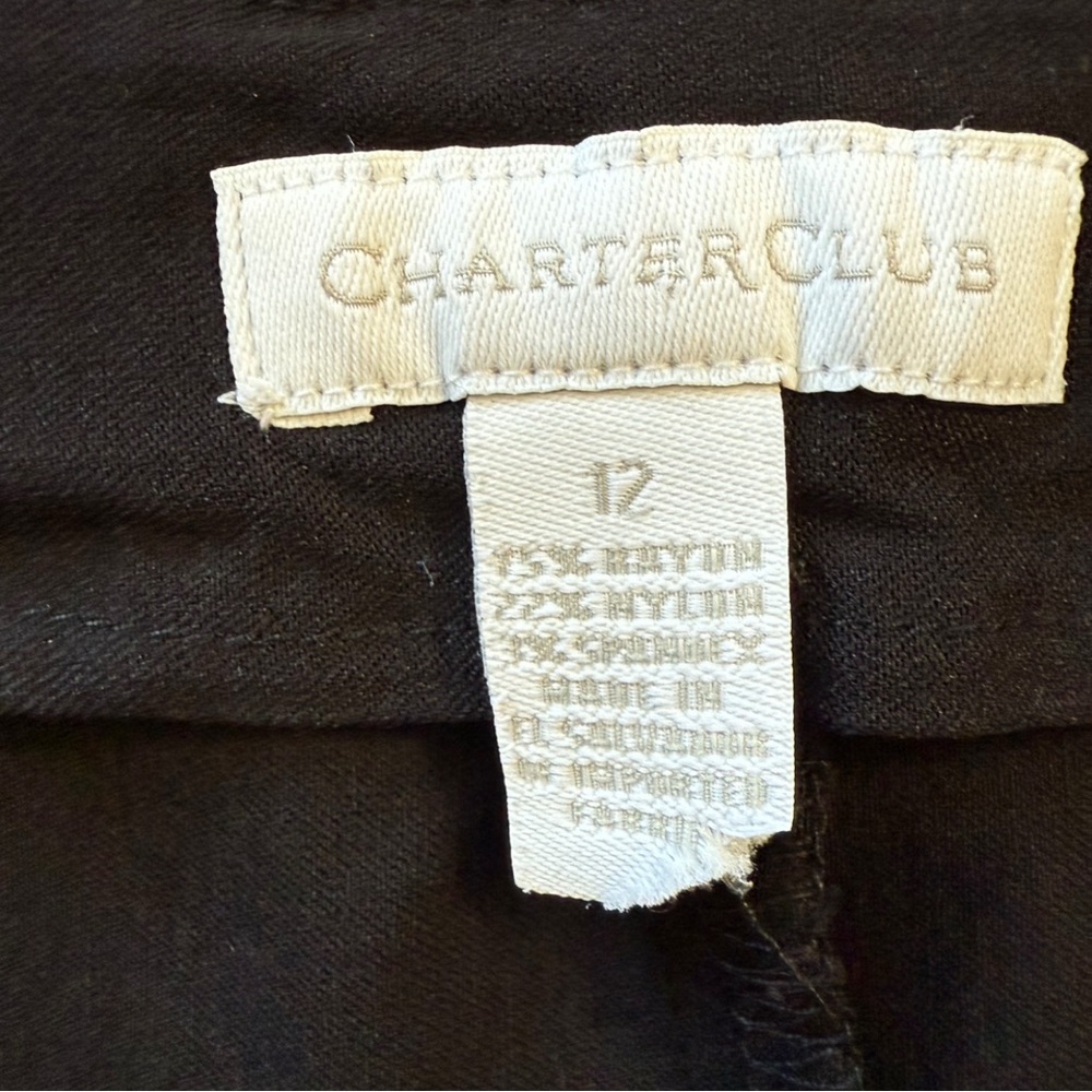 Charter Club Black Pencil Skirt - Size 12 - Picture 6 of 10
